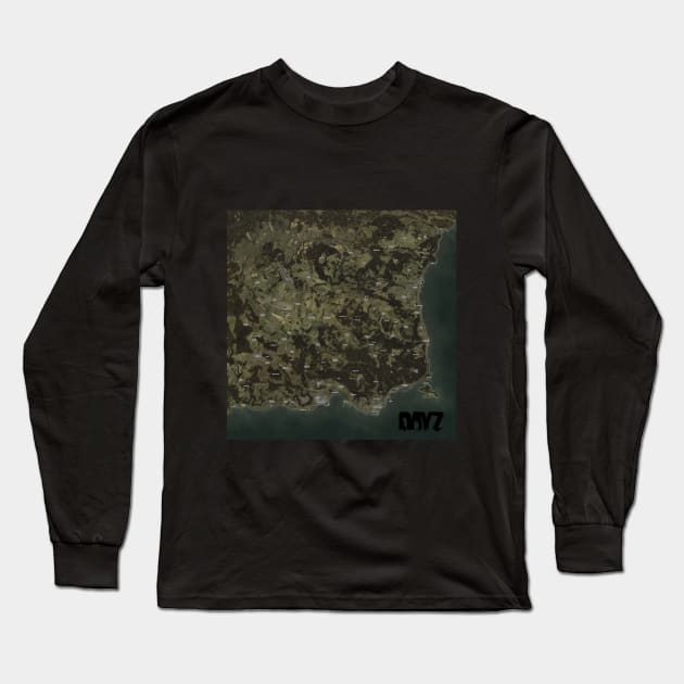 Day Z Map Long Sleeve T-Shirt by Pliax Lab